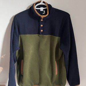 Women's fleece half button sweater